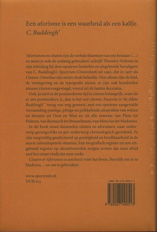 Citaten En Aforismen, Cees Buddingh