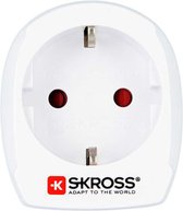 Skross SKR1500203E Reisadapter Europa-naar-usa Geaard