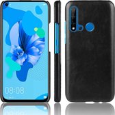 Shockproof Litchi Texture PC + PU Case voor Huawei P20 lite 2019 / Nova 5i (Zwart)