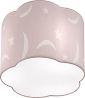 LED Plafondlamp - Plafondverlichting - Iona Monimo - E27 Fitting - 1-lichts - Rond - Mat Roze - Aluminium