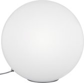 LED Tafellamp - Tafelverlichting - Iona Midon - E27 Fitting - Rond - Mat Wit - Aluminium