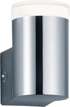LED Wandlamp - Wandverlichting - Iona Yar - 4W - Warm Wit 3000K - Rond - Mat Chroom - Kunststof