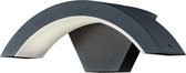 LED Tuinverlichting - Tuinlamp - Iona Hiarlon - Wand - 6W - Mat Zwart - Aluminium