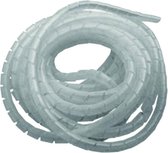 Spiral wrap kabelgeleider wit / transparant 25 m -  bundel diameter: 22 - 220 mm