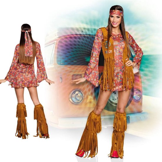 JINGTOPS Accessoires voor kleding hippie retro dames jaren 70 en