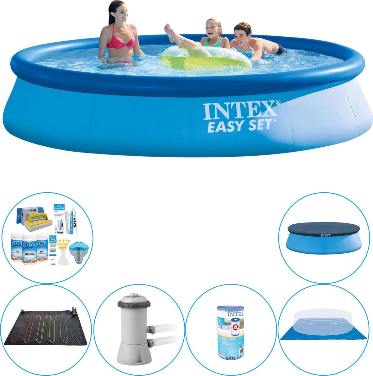 Zwembad Combi Deal - Easy Set Rond 396x84 cm