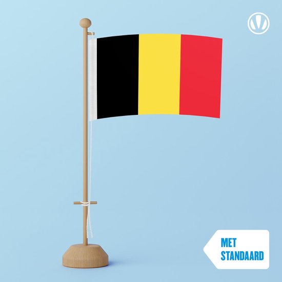 Tafelvlag Belgie 10x15cm | met standaard