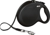 Flexi rollijn new classic tape zwart - l 8 mtr - 1 stuks