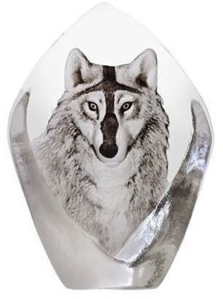 Mats Jonasson Wolf Glas Zweden - Helder, Grijs - Voor Binnen - Staand