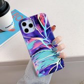 Voor iPhone 11 Pro Laser Marble Pattern TPU beschermhoes (Purple Cloud)