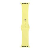 Voor Apple Watch Series 6 & SE & 5 & 4 44 mm / 3 & 2 & 1 42 mm siliconen horlogebandje, lange sectie (heren) (glanzend geel)
