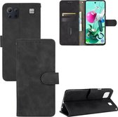 Voor LG K92 5G Effen Kleur Huidgevoel Magnetische Gesp Horizontale Flip Kalf Textuur PU Lederen Case met Houder & Kaartsleuven & Portemonnee (Zwart)