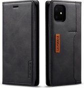 Voor iPhone 11 LC.IMEEKE LC-001-serie PU + TPU kleuraanpassing Frosted horizontale flip lederen tas met houder en kaartsleuf (zwart)