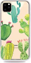 Fashion Soft TPU Case 3D Cartoon Transparant Soft Silicone Cover Telefoonhoesjes Voor iPhone 11 Pro (Cactus)
