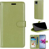 Voor ZTE Axon 11 5G Pure Color Horizontale Flip PU lederen tas met houder & kaartsleuven & portemonnee & fotolijst (groen)