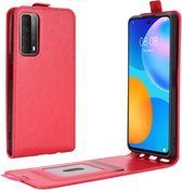 Voor Huawei P smart 2021 R64 Textuur Enkele Verticale Flip lederen beschermhoes met kaartsleuven en fotolijst (rood)