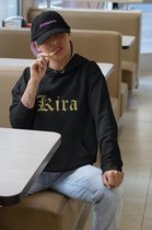 KIRA Sierletters Death Note Hoodie - Zwart - Yagami Light - Manga - Anime Merchandise - Cadeau voor geeks - Unisex Maat XS