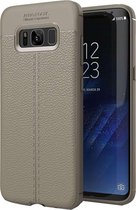 Voor Galaxy S8 + / G955 Litchi Texture TPU beschermende achterkant van de behuizing (grijs)