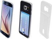 Samsung Galaxy S6 Edge: Smart TPU Case transparant voor Samsung Galaxy S6 Edge, met handig opbergvakje voor een pasje