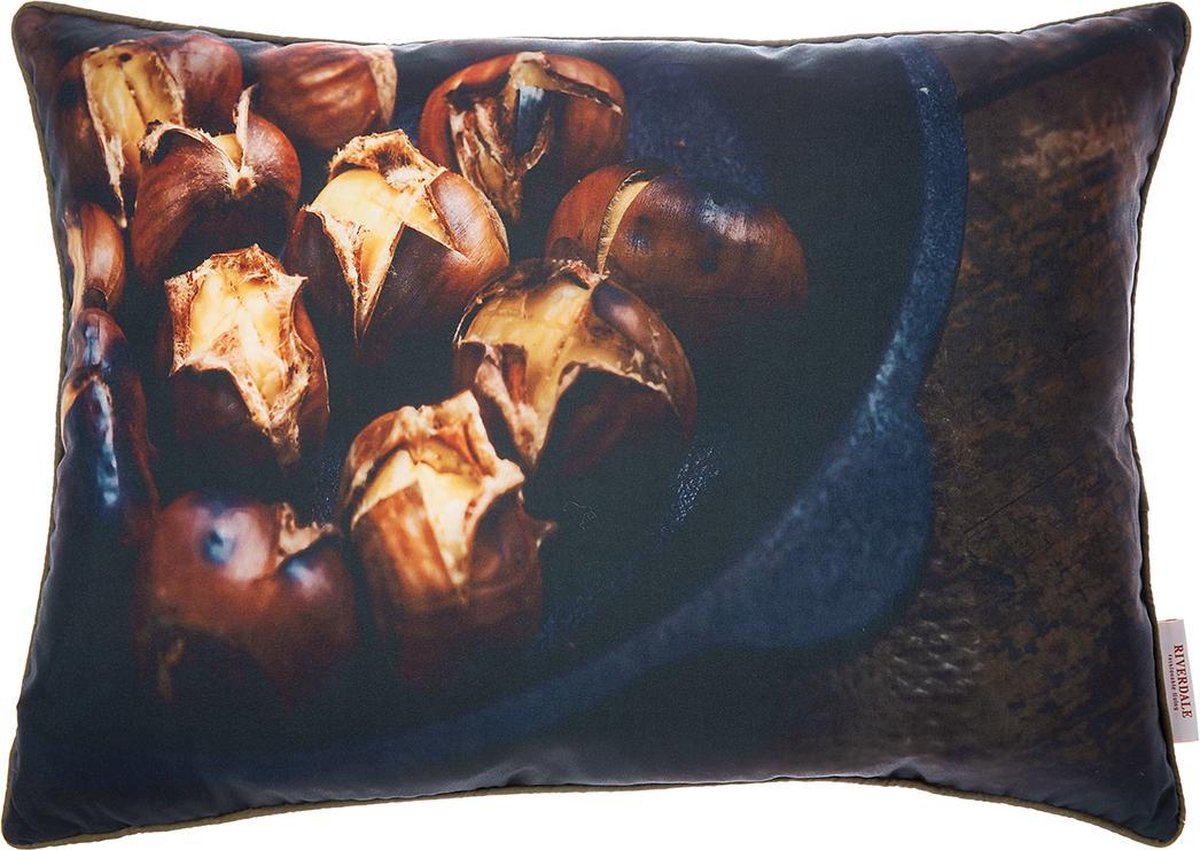 Riverdale Kussen Chestnut d.bruin 50x70cm