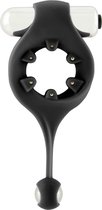 Infinity - Vibrating Cockring with Dangling Ball - Black