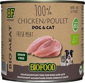 Biofood organic kat 100% kip blik - 200 gr - 12 stuks