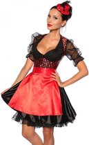 Atixo Kostuum jurk -XL- Dirndl Oktoberfest Zwart/Rood