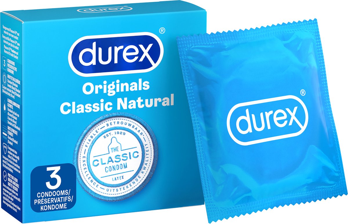 Goedkoopste Durex Classic Natural - Condooms - 3 stuks