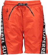 Swim Short Text Tape Neon Red