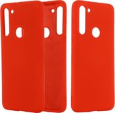 Voor Motorola Moto G8 schokbestendige effen kleur vloeibare siliconen beschermhoes met volledige dekking (rood)
