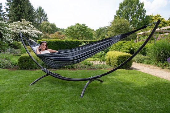 Hamac Double ' Comfort' Noir White - Zwart
