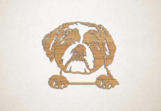 Leonardo Collection Statue Chien Shihtzu - Décoration En Résine Pierre Gris - Figurine Animal Design Travaillé