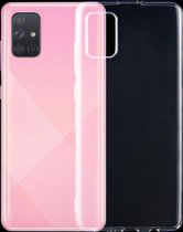 Voor Galaxy A71 0,75 mm ultradunne transparante TPU zachte beschermhoes
