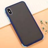 Voor iPhone XS Max TPU + PC Volledige dekking Anti-val beschermhoes (blauw + hemelsblauw)