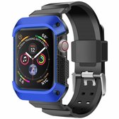 Voor Apple Watch 5/4 generaties 40 mm universele geÃ¯ntegreerde galvaniseerband (blauw + zwart)