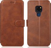 Voor Huawei Mate 20 Kalf Textuur Magnetische Gesp Horizontale Flip Lederen Case met Houder & Kaartsleuven & Portemonnee & Fotolijst (Koffie)