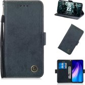 Voor Xiaomi Redmi Note 8 Retro horizontale flip PU lederen tas met kaartsleuven en houder (zwart)