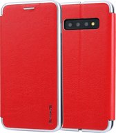 Voor Galaxy S10 + CMai2 Linglong-serie PC + PU horizontale flip lederen tas met houder en kaartsleuf (rood)