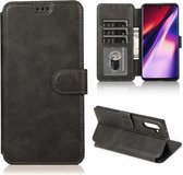 Voor Samsung Galaxy Note 10 Kalf Textuur Magnetische Gesp Horizontale Flip Leren Case met Houder & Kaartsleuven & Portemonnee & Fotolijst (Zwart)