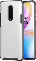 Voor OnePlus 8 Effen kleur Vierhoekige schokbestendige TPU + pc-beschermhoes (wit)