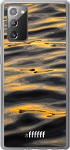 Samsung Galaxy Note 20 Hoesje Transparant TPU Case - Water Waves #ffffff