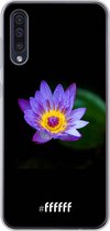 Samsung Galaxy A30s Hoesje Transparant TPU Case - Purple flower in the dark #ffffff