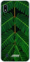 Samsung Galaxy A10 Hoesje Transparant TPU Case - Symmetric Plants #ffffff