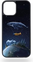 Whale in the sky Telefoonhoesje - Apple iPhone 12 / 12 Pro