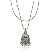 Croyez Jewelry | Jesus Silver Layerup | Rope / 55cm / 55cm