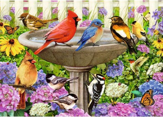 Ravensburger puzzel Bij het vogelbadje - Legpuzzel