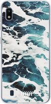 Samsung Galaxy A10 Hoesje Transparant TPU Case - Waves #ffffff