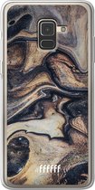 Samsung Galaxy A8 (2018) Hoesje Transparant TPU Case - Wood Marble #ffffff