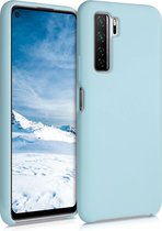 kwmobile telefoonhoesje voor Huawei P40 Lite 5G - Hoesje met siliconen coating - Smartphone case in mat mintgroen