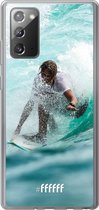 Samsung Galaxy Note 20 Hoesje Transparant TPU Case - Boy Surfing #ffffff